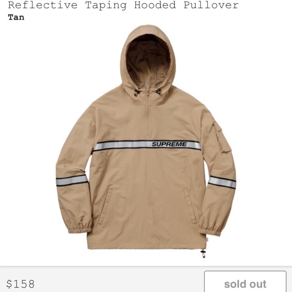 Supreme reflective taping windbreaker/ anorak